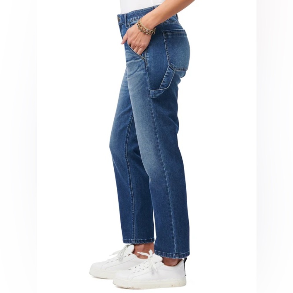 Democracy Ab Solution Carpenter Jeans women's size 16 high rise straight leg - Picture 2 of 12